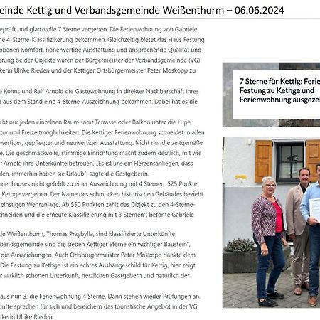 4-Sterne Zertifizierte Ferienwohnung Festung Zu Ketghe - Naehe Koblenz Fuer Urlaub Und Arbeit Kettig Exteriér fotografie
